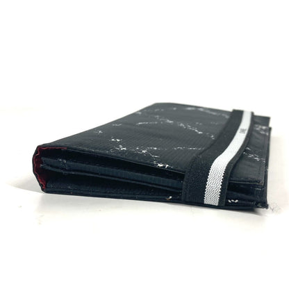 CHANEL Long Wallet Purse A14344 Nylon black Old travel line