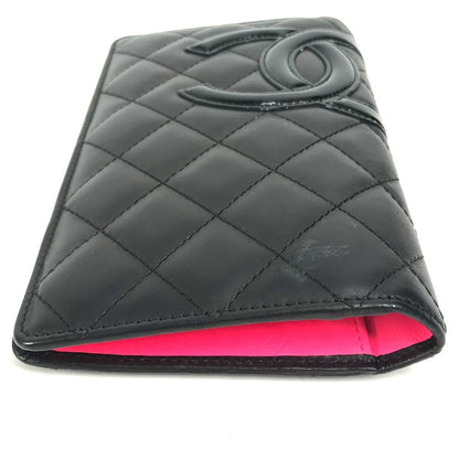 CHANEL Long Wallet Purse A26717 leather black COCO Mark CC Cambon line