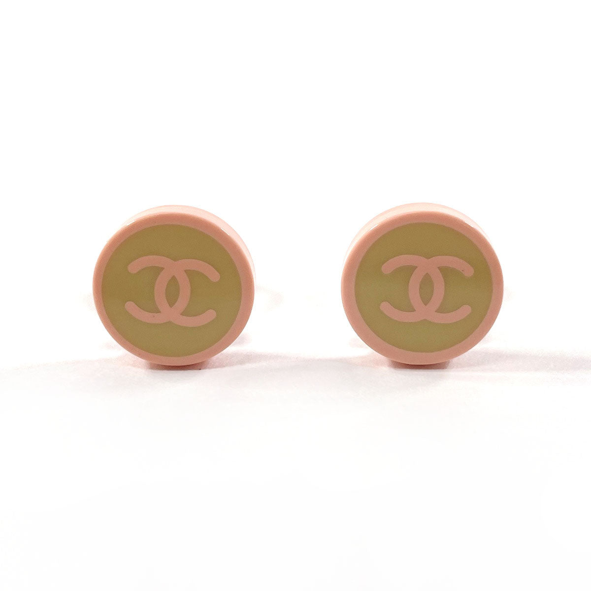 CHANEL Earring plastic pink COCO Mark