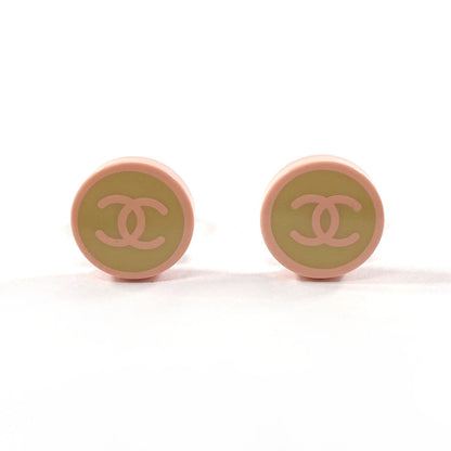 CHANEL Earring plastic pink COCO Mark