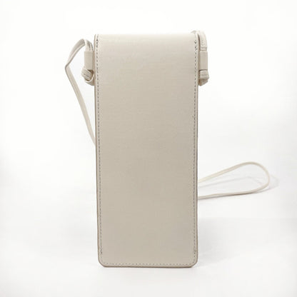 CELINE Shoulder Bag leather white logo Sunglasses case