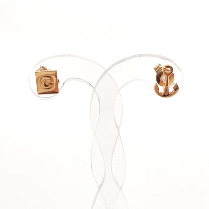 CELINE Pierce metal gold anchor motif