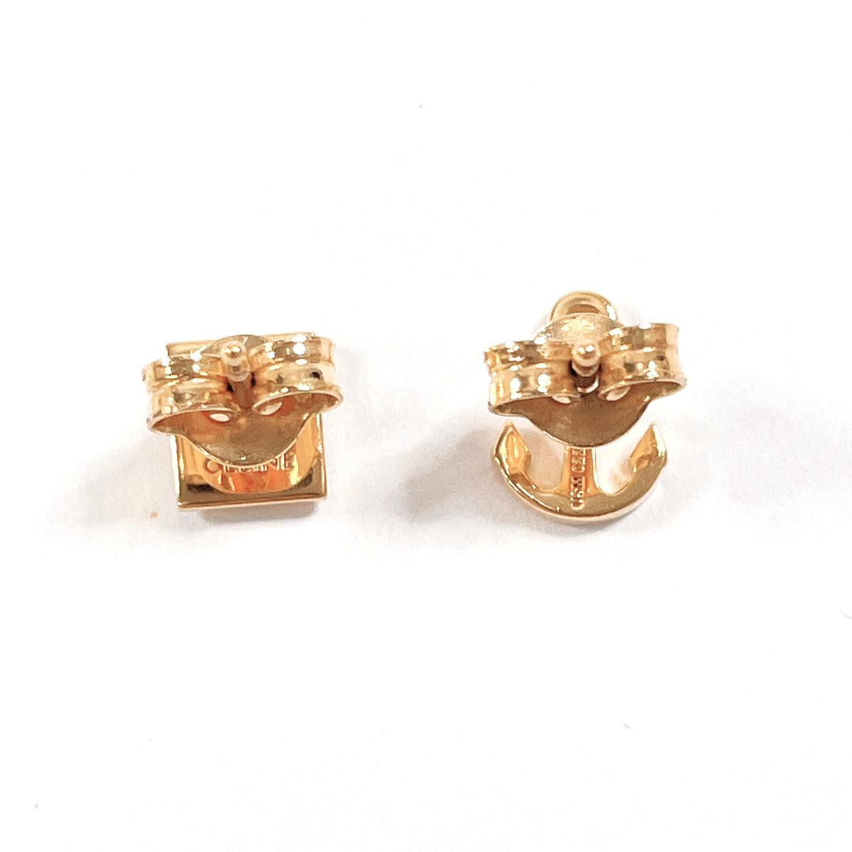 CELINE Pierce metal gold anchor motif