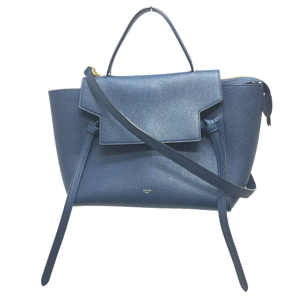 CELINE Handbag 176103ZVA.07DS Calfskin Navy flap Belt bag mini Women