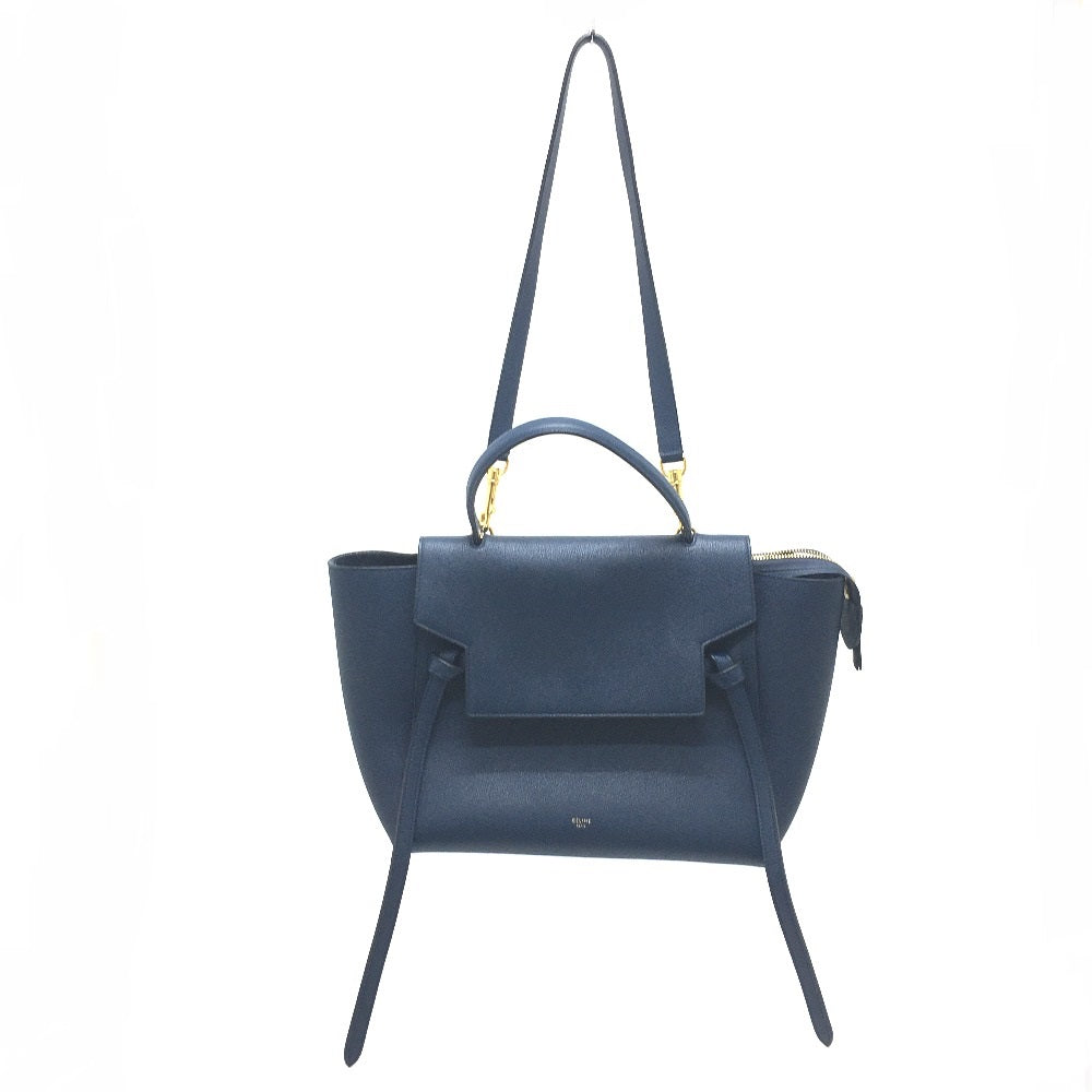 CELINE Handbag 176103ZVA.07DS Calfskin Navy flap Belt bag mini Women