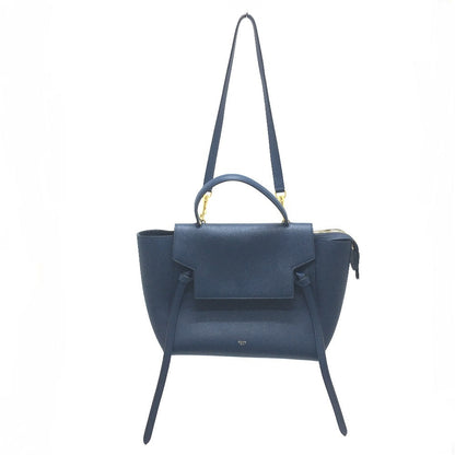 CELINE Handbag 176103ZVA.07DS Calfskin Navy flap Belt bag mini Women