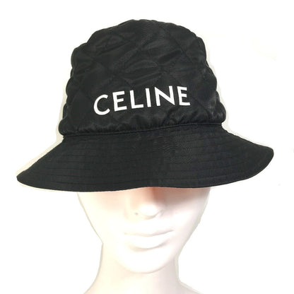 CELINE hat  2AUB0930C Nylon black logo quilting Women S/57
