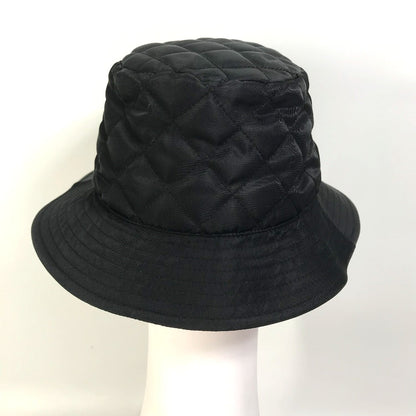 CELINE hat  2AUB0930C Nylon black logo quilting Women S/57