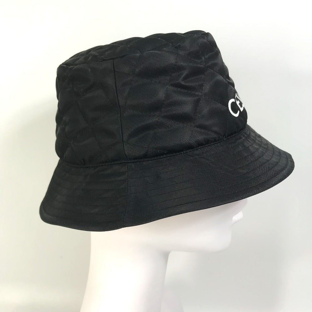 CELINE hat  2AUB0930C Nylon black logo quilting Women S/57