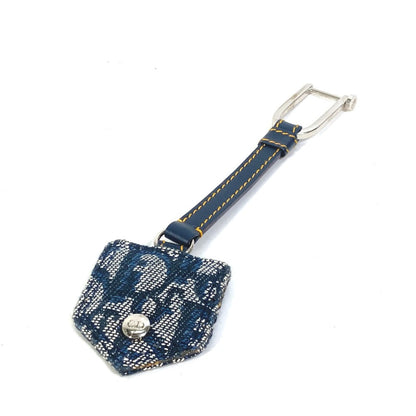 Dior charm Canvas / leather Navy Trotter CD logo Women