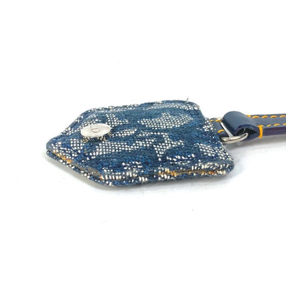 Dior charm Canvas / leather Navy Trotter CD logo Women