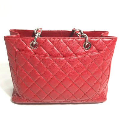 CHANEL Tote Bag A50995 Caviar skin Red CC COCO Mark Shoulder Bag Matelasse quilting Women