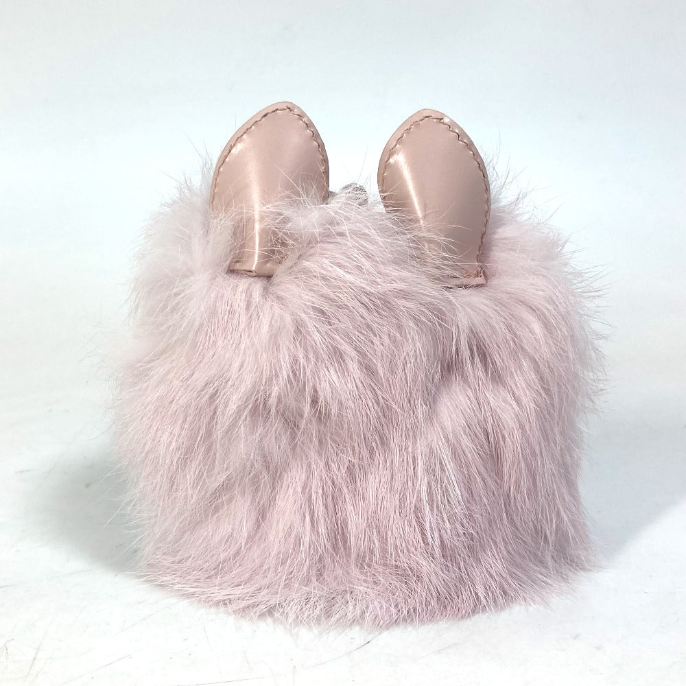 Dior key ring leather pink COOKIE cookie dog dog animal unisex(Unisex)