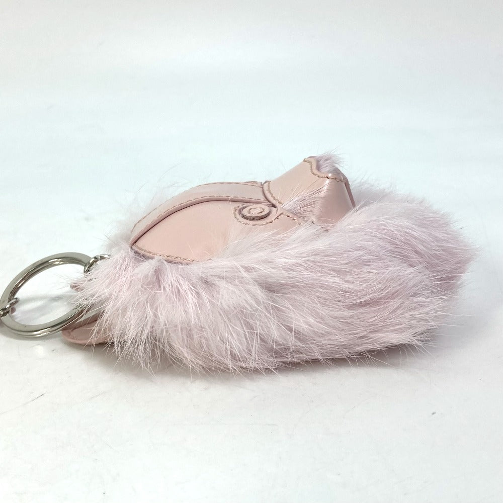 Dior key ring leather pink COOKIE cookie dog dog animal unisex(Unisex)
