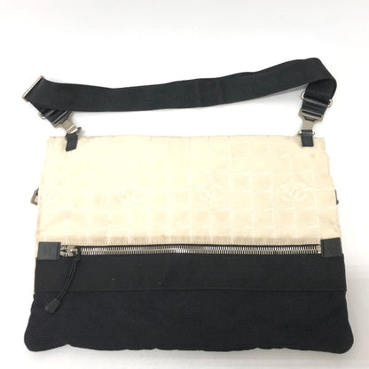 CHANEL Shoulder Bag canvas white CC COCO Mark New travel line Women