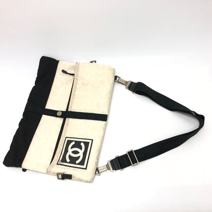 CHANEL Shoulder Bag canvas white CC COCO Mark New travel line Women