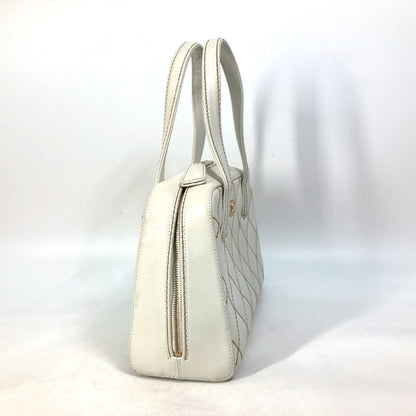 CHANEL Handbag leather white CC COCO Mark Bag Wild stitch Women