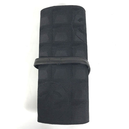 CHANEL Accessory case Nylon black New travel line Jewelry Case for Women
