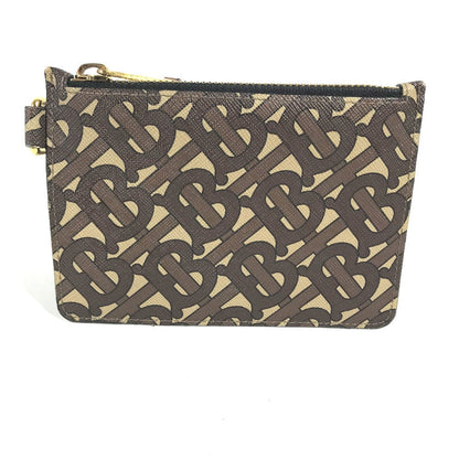 BURBERRY Coin case Leather / PVC Brown TB logo