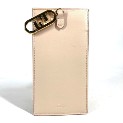 FENDI Pouch 7AS047 Fur, Leather beige Smartphone case phone pouch Women