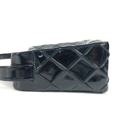 CHANEL Shoulder Bag Patent leather black vintage quilting matelasse Women