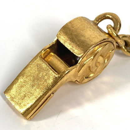 CHANEL key ring metal gold 97A CC COCO Mark Whistle Women