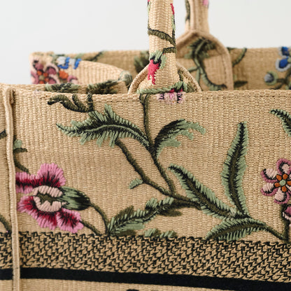 Dior Medium Book Tote Beige Floral