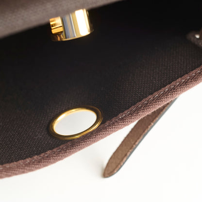 Hermes Mini Herbag Ebene/Chocolate - Stamp K