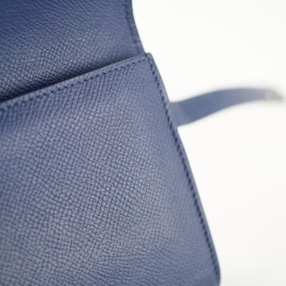 Hermes Kelly Long Wallet Epsom in Blue T Stamp
