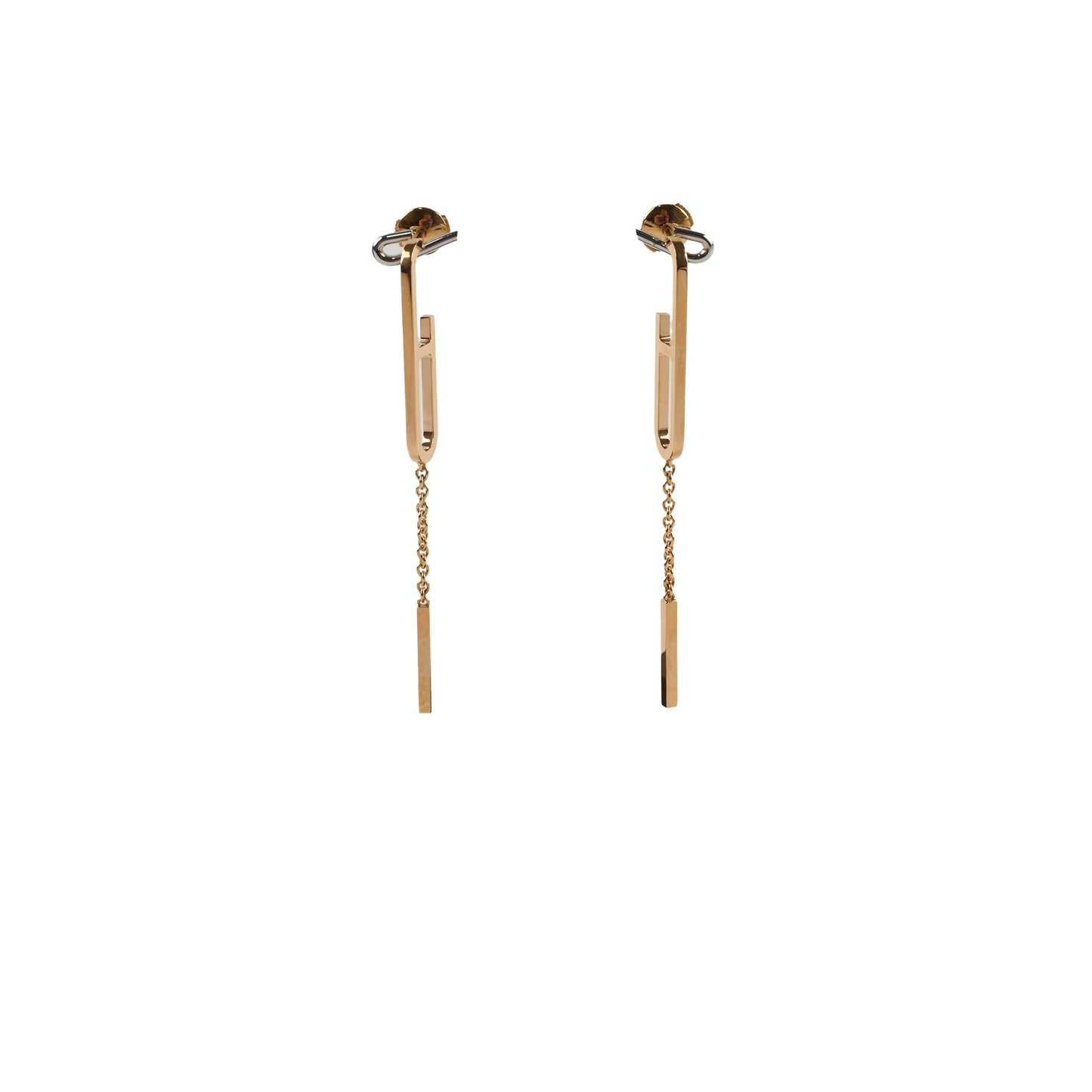 Hermes Chain D'Ancre 18k Rose Gold Earrings