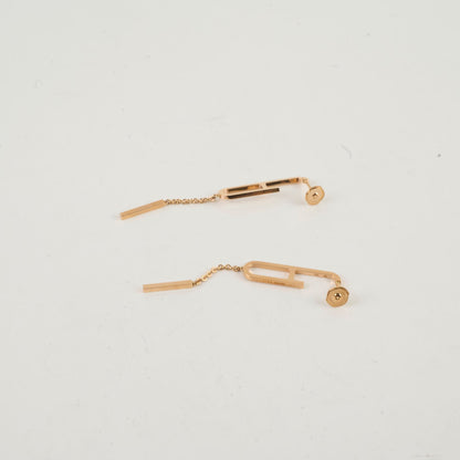 Hermes Chain D'Ancre 18k Rose Gold Earrings