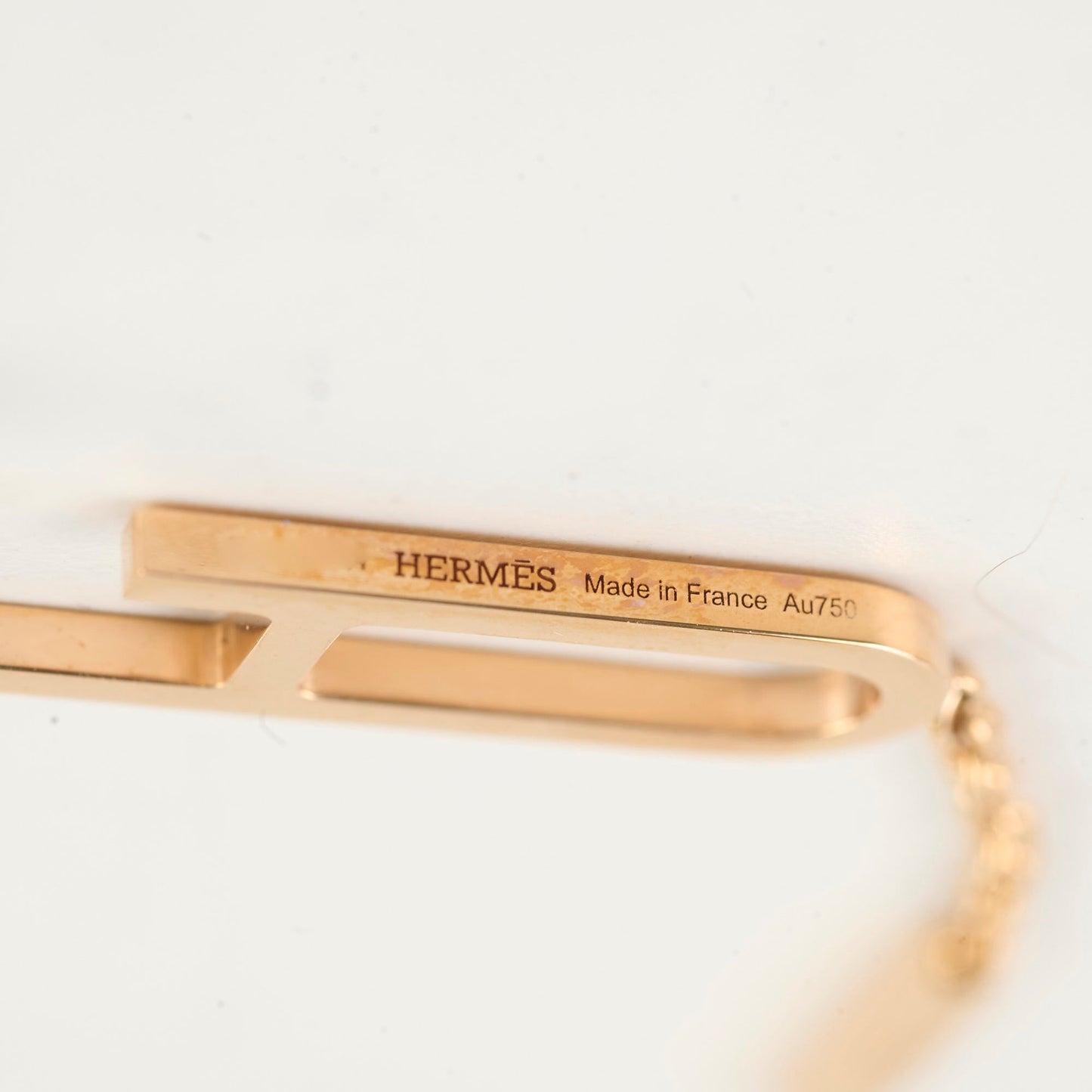 Hermes Chain D'Ancre 18k Rose Gold Earrings