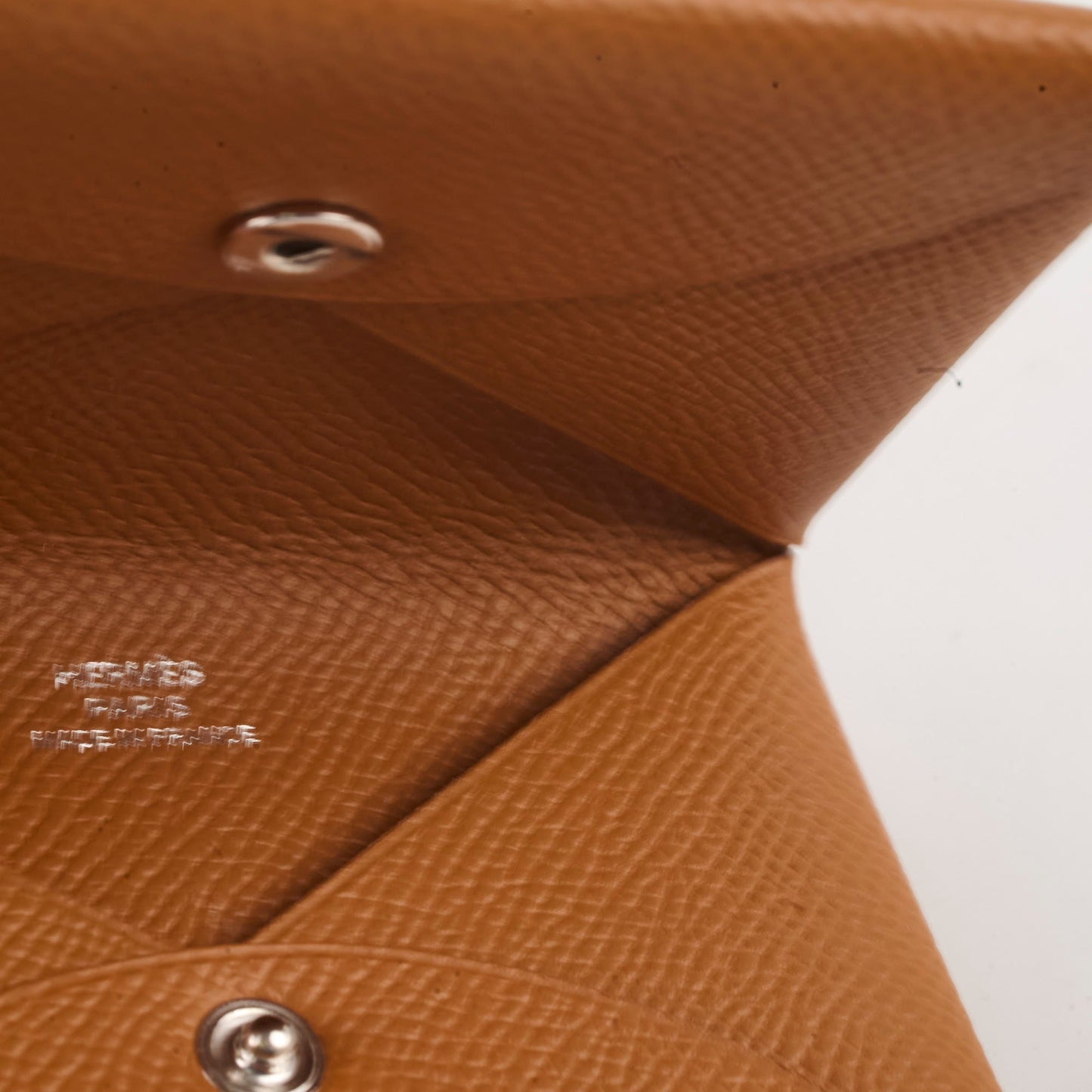 Hermes Calvi Gold Epsom Z Stamp