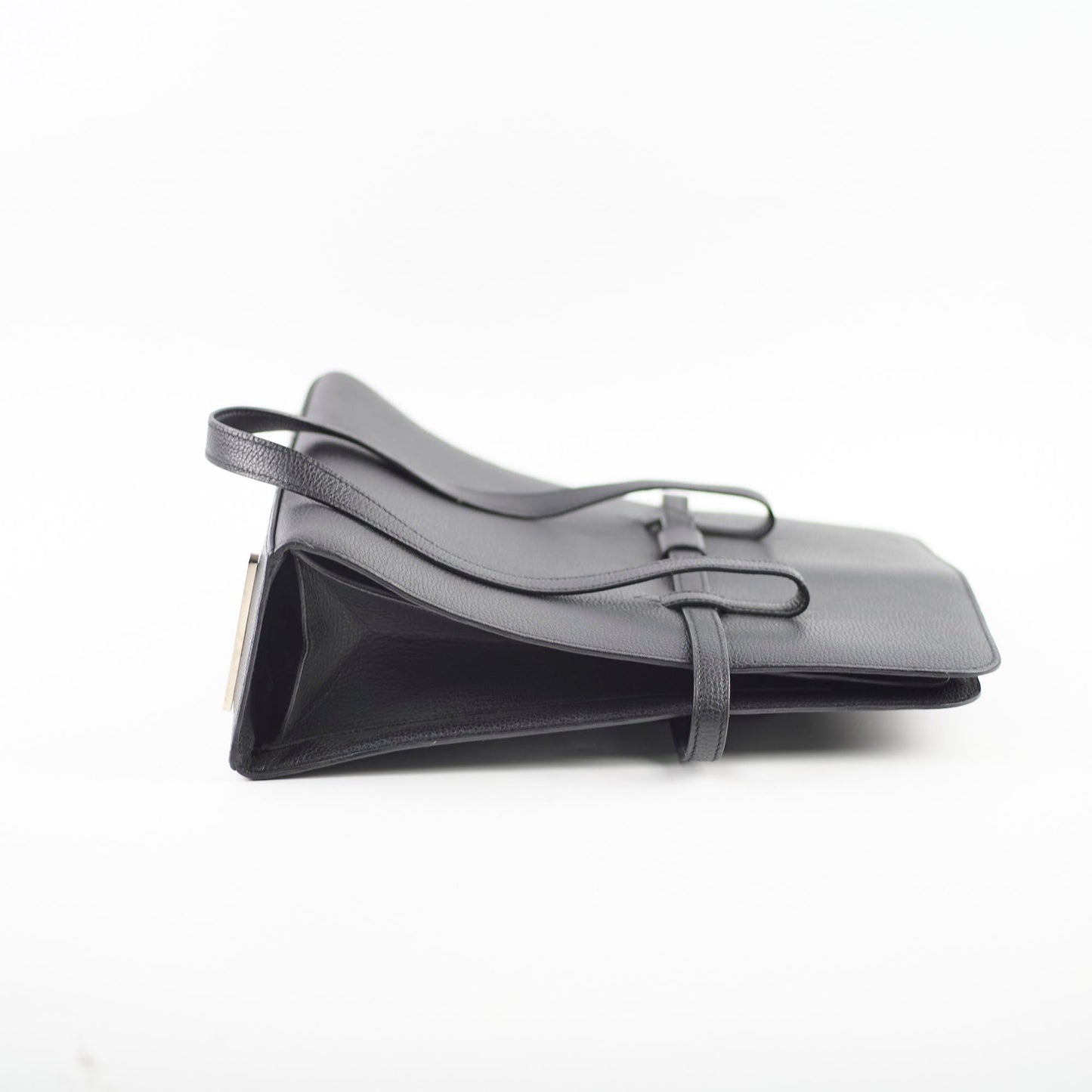 Hermes Black Document Holder Tote Bag