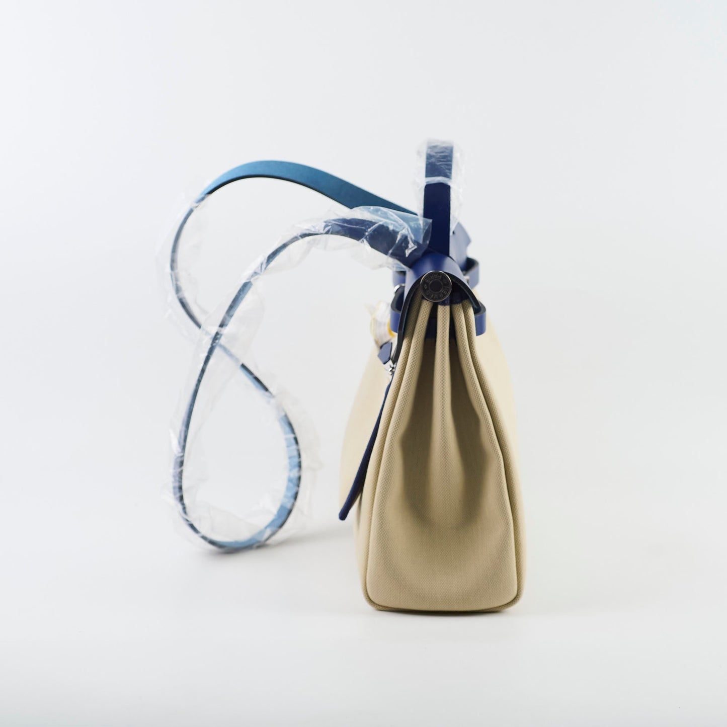 Hermes Herbag 31 Retourne Beton/Blue Sapphire - Stamp Z