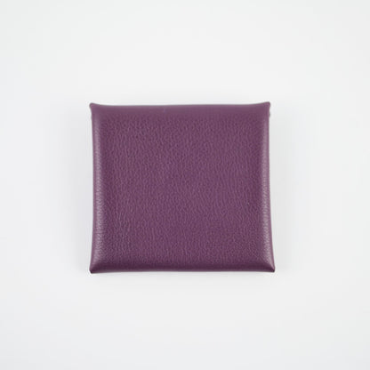 Hermes Bastia Coin Purse Verso Evercolor Cassis/Rouge Grenat - Stamp U
