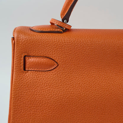 Hermes Kelly 32 Feu Togo N in Square Stamp Palladium Hardware