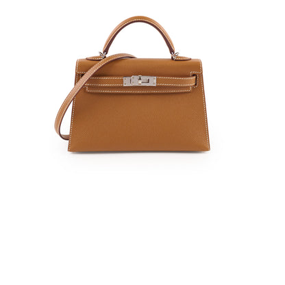 Hermes Mini Kelly Epsom Gold PHW Z Stamp