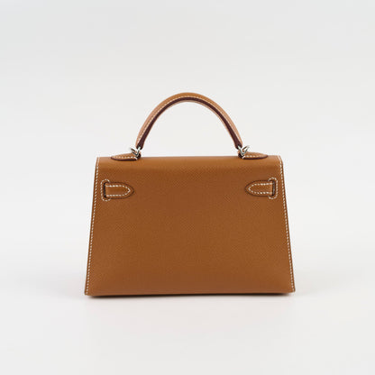 Hermes Mini Kelly Epsom Gold PHW Z Stamp
