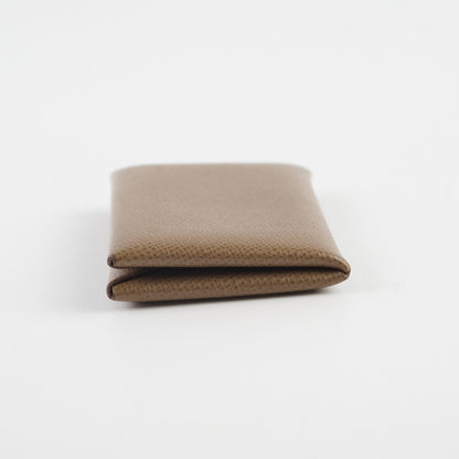 Hermes Calvi Cardholder Epsom Etoupe 2023