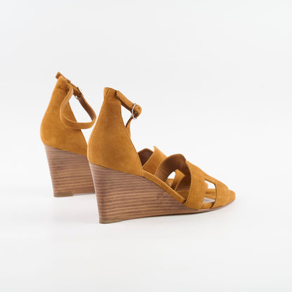 Hermes Legend Sandals Suede Tan Size 38