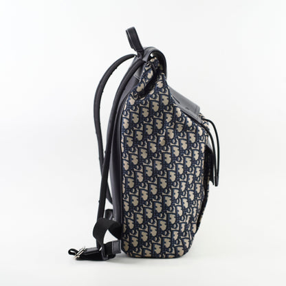 Christina Dior Men's Oblique Backpack Blue