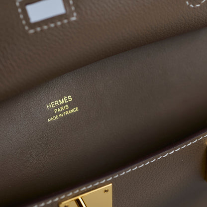 Hermes Mini  Jypsiere Etoupe GHW B Stamp