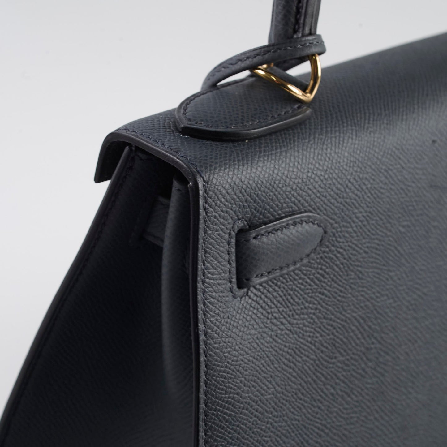 Hermes Kelly 28 Gris Misty Epsom Permabrass HW W Stamp