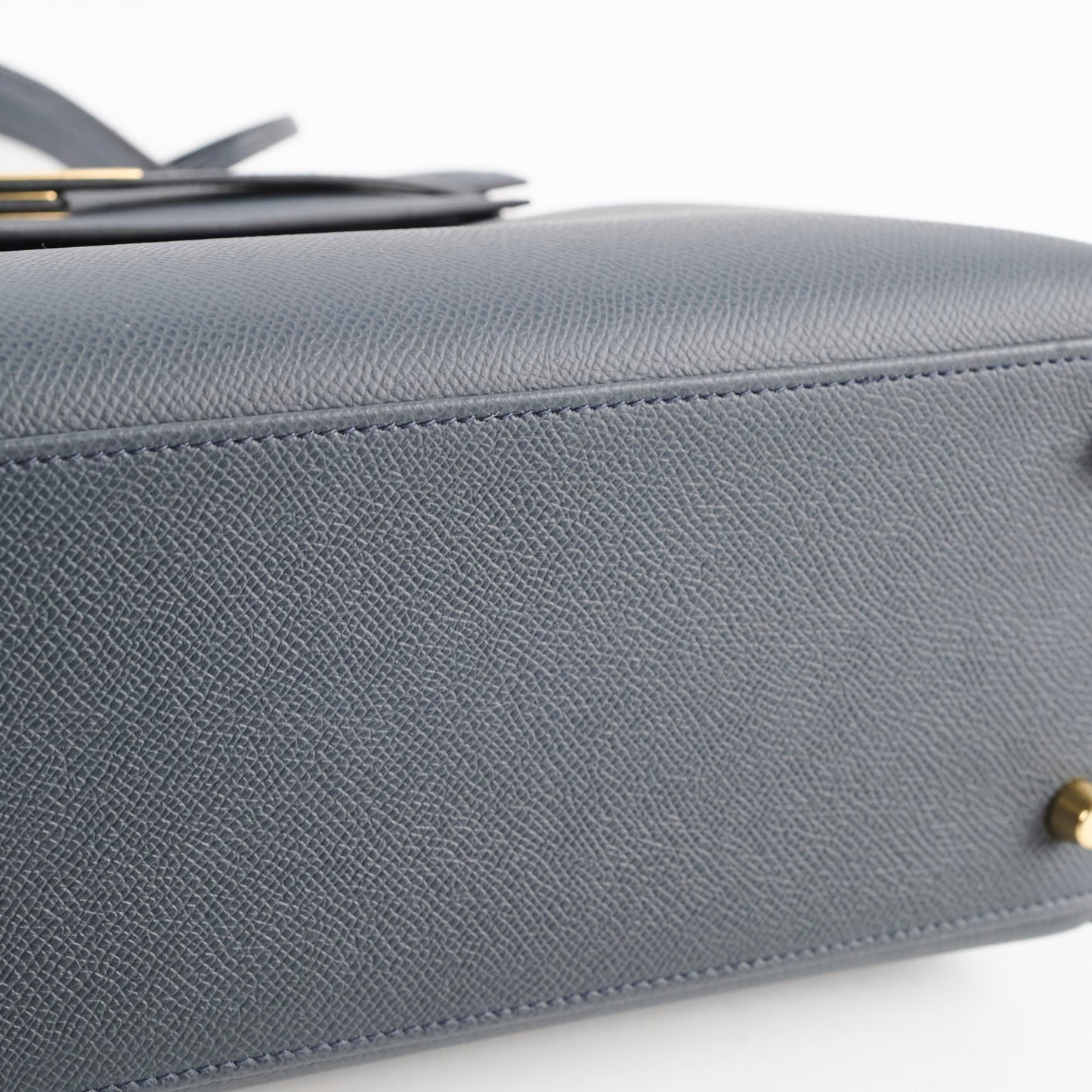 Hermes Kelly 28 Gris Misty Epsom Permabrass HW W Stamp