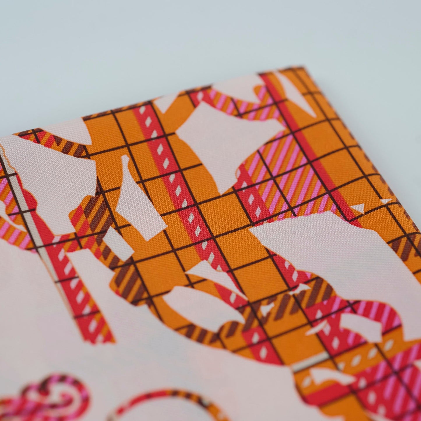Hermes Scarf 42 x 42 Orange/Red