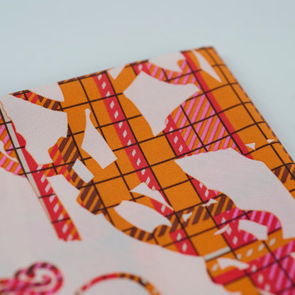 Hermes Scarf 42 x 42 Orange/Red