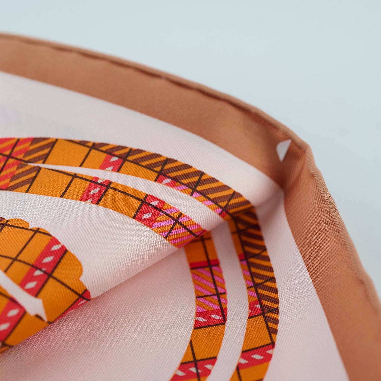 Hermes Scarf 42 x 42 Orange/Red