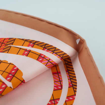 Hermes Scarf 42 x 42 Orange/Red