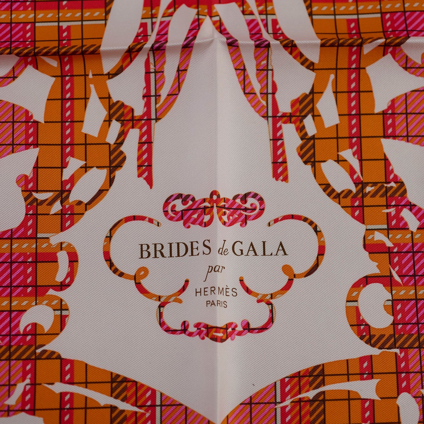 Hermes Scarf 42 x 42 Orange/Red